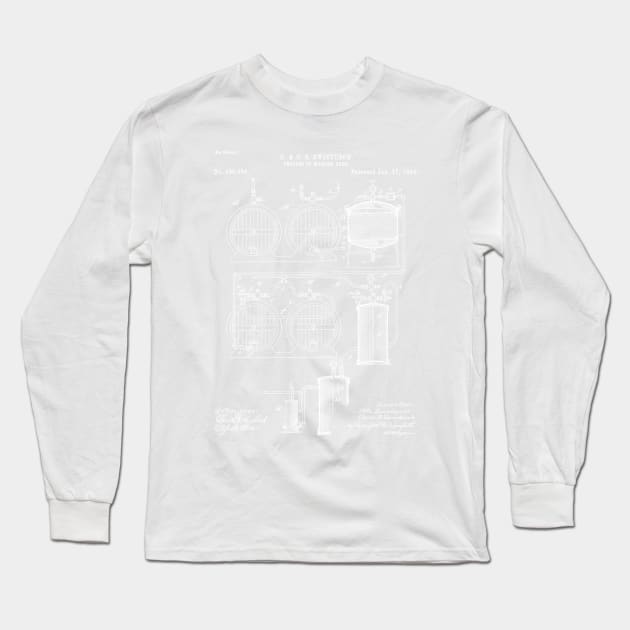 Brewery Patent - Beer Art - Antique Long Sleeve T-Shirt by patentpress